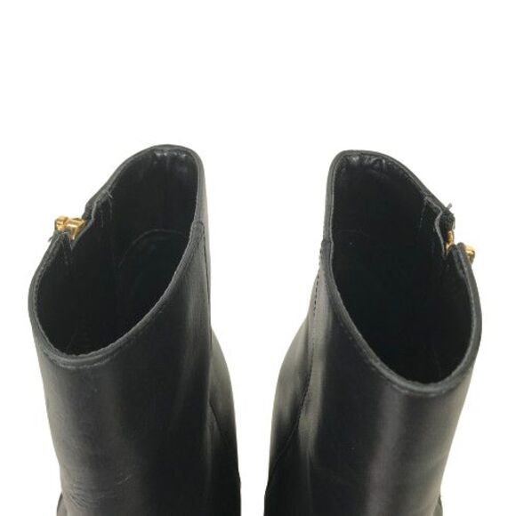 Michael Kors Black Ankle Boots with Gold Zipper - Picture 9 of 16